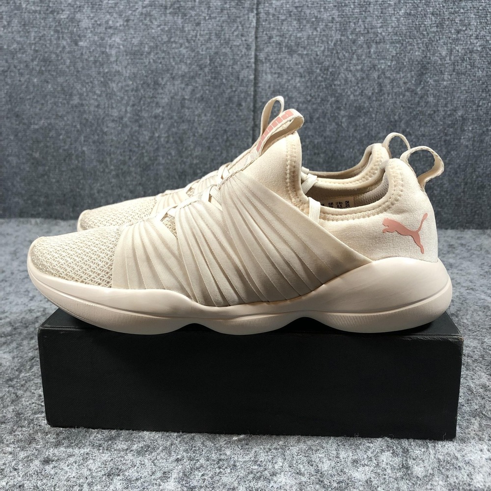 Puma Womens 8.5 Beige Mesh SoftFoam Slip On Athletic Sneakers 192337-08 - Picture 7 of 16